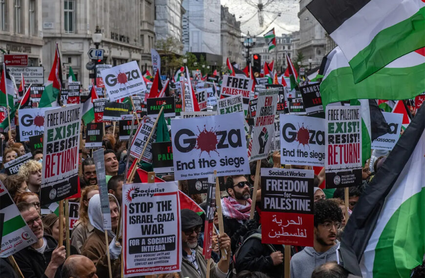 ගාසා ගැටුම ලන්ඩන් නුවරටත් යයි